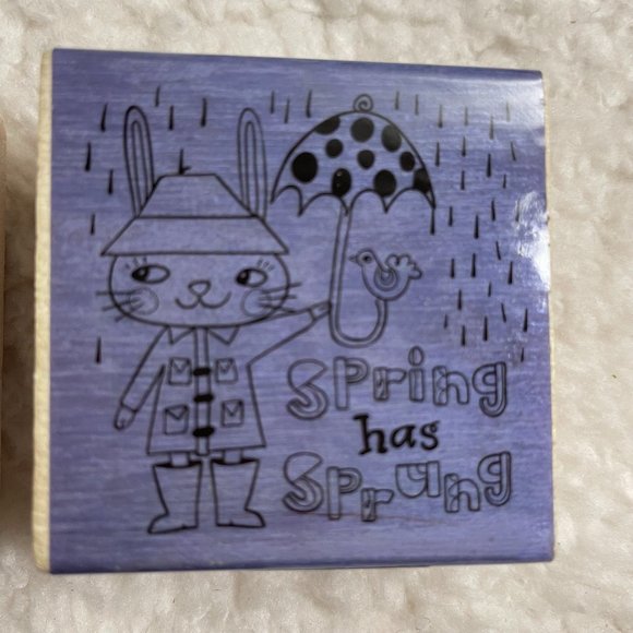 NEW Spring Themed Art Journaling Craft Rubber Stamps Set of 5 - Picture 5 of 7